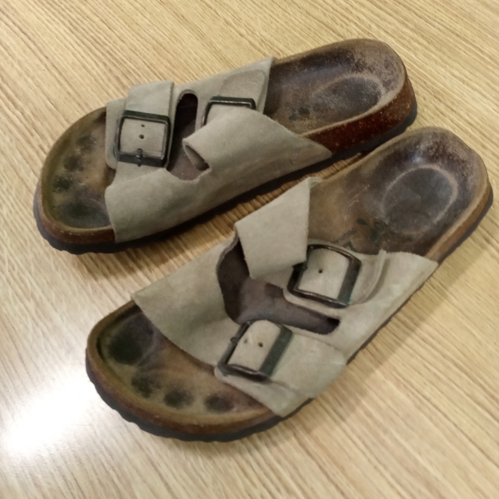 Birkenstock Betula Women's 36 (5 NARROW) Tan Suede sandals